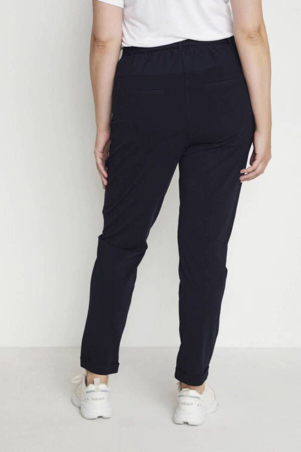 Kaffe Curve Midnight Marine Geriemde Slim-Leg Broek Blue Dames - Foto 2