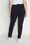 Kaffe Curve Midnight Marine Geriemde Slim-Leg Broek Blue Dames - Thumbnail 2