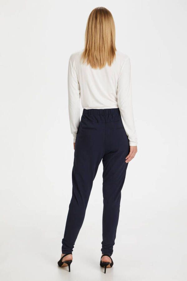 Kaffe tapered fit broek KAjillian donkerblauw