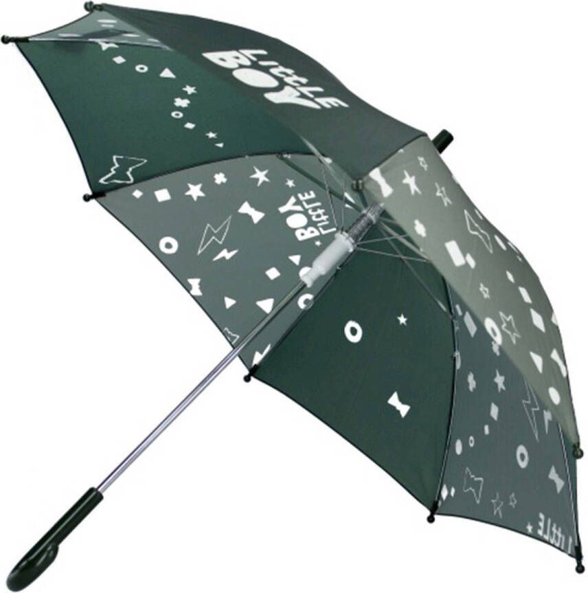 Kidzroom paraplu met all-over print donkergroen