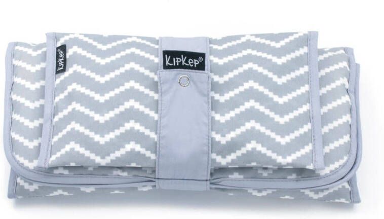 KipKep Napper combi: verschoonmatje + luieretui silver grey