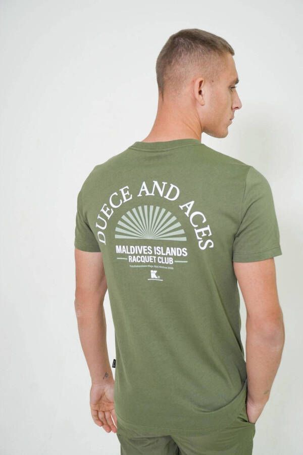 Kultivate regular fit T-shirt van biologisch katoen four leaf clover