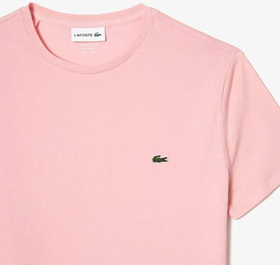 Lacoste regular fit T-shirt roze
