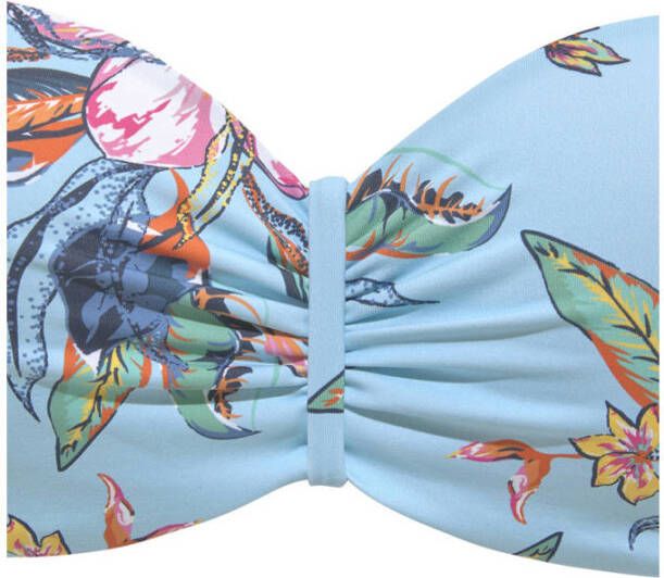 Lascana voorgevormde strapless bandeau bikinitop lichtblauw
