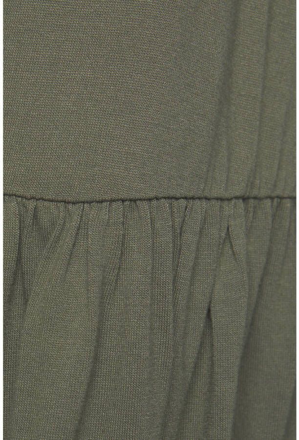 Lascana off shoulder strandjurk donkergroen