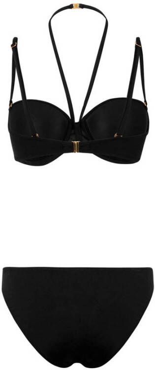 Lascana strapless bandeau bikini zwart