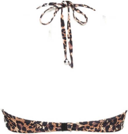 Lascana voorgevormde strapless bandeau bikinitop bruin zwart