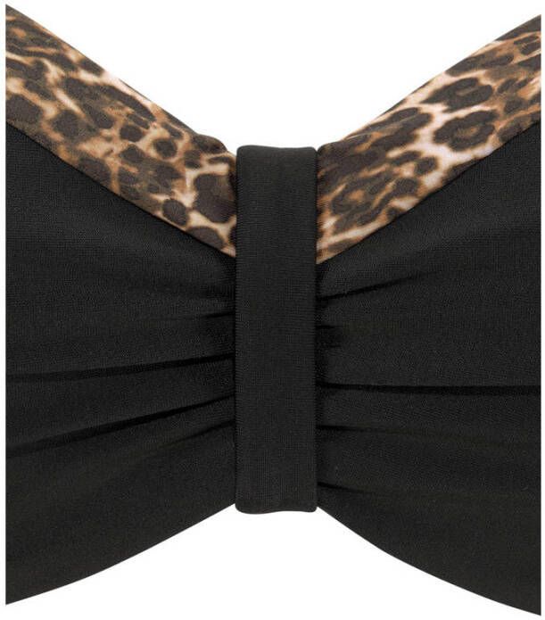 Lascana voorgevormde strapless bandeau bikinitop zwart