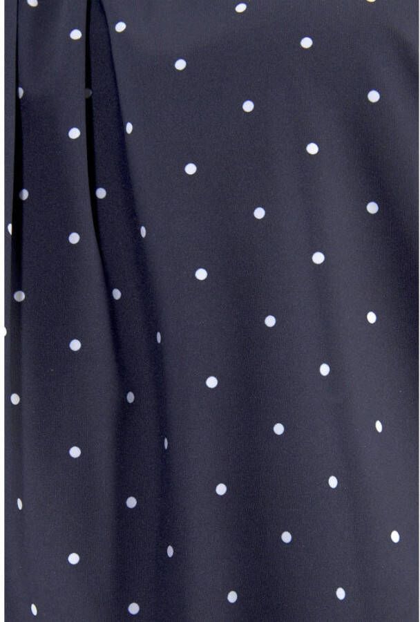 Lascana niet-voorgevormde tankini bikinitop met stippen donkerblauw
