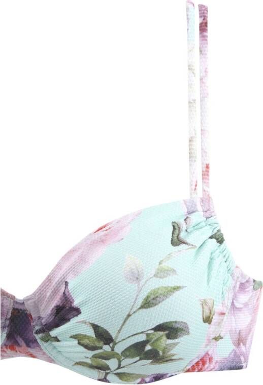 Lascana voorgevormde beugel bikini met textuur lichtblauw roze