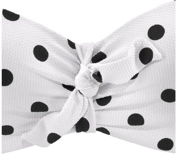 Lascana voorgevormde strapless bandeau bikinitop met textuur wit zwart