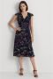 Lauren Ralph Lauren gebloemde jurk van gerecycled polyester donkerblauw - Thumbnail 3