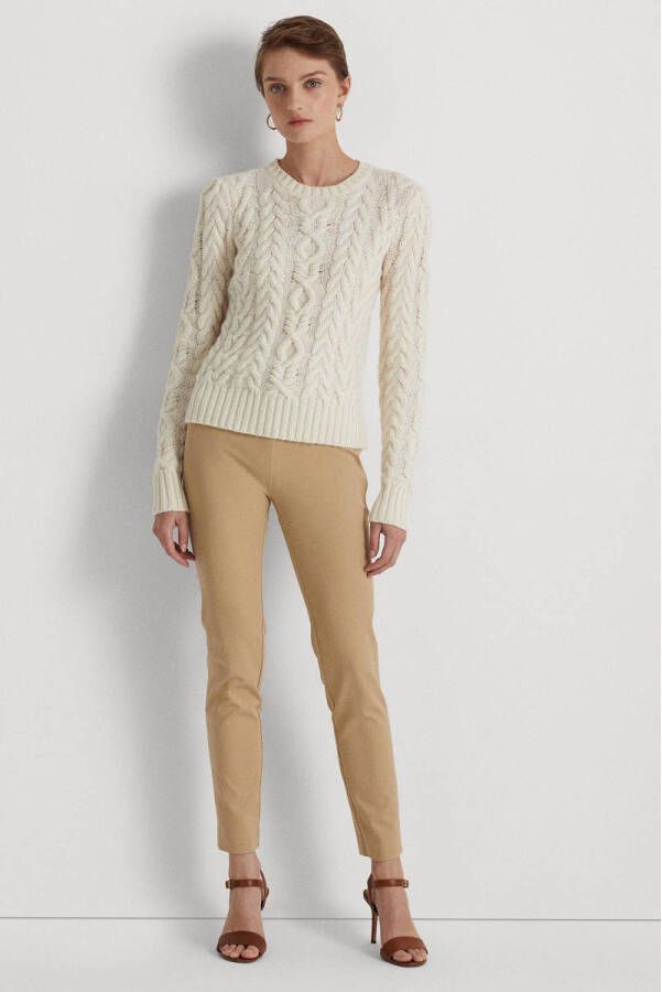 Lauren Ralph Lauren high waist slim fit pantalon Keslina beige