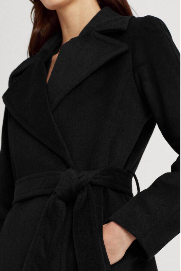 Lauren Ralph Lauren jas met wol zwart