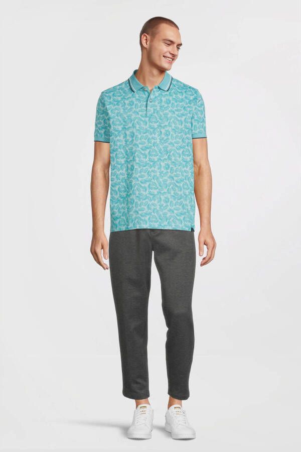 LERROS polo met all over print turquoise