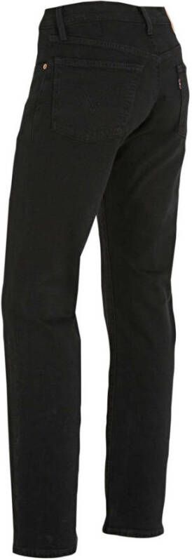 Levi's 501 crop high waist straight fit jeans black heart