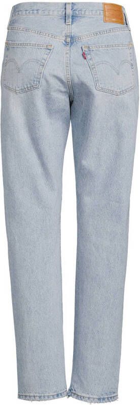 Levi's 501 gebloemde straight fit jeans light blue denim