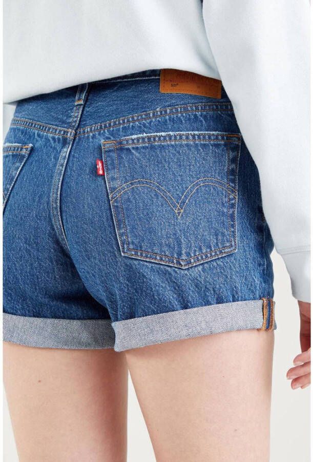 Levi's 501 high waist straight fit jeans short troy scraped