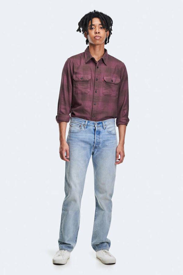 Levi's 501 straight fit jeans light indigo
