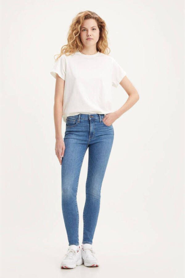 Levi's 720 high waist super skinny jeans medium indigo worn in