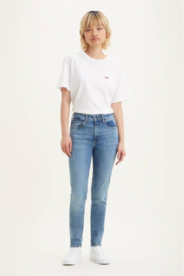 Levi's 721 high waist skinny jeans medium indigo worn in
