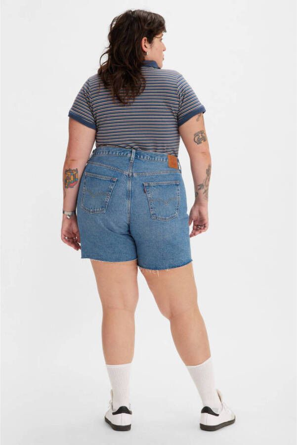 Levi's 90s 501 Shorts (Plus) high waist straight fit jeans short blauw