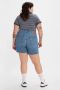 Levi's 90s 501 Shorts (Plus) high waist straight fit jeans short blauw - Thumbnail 5