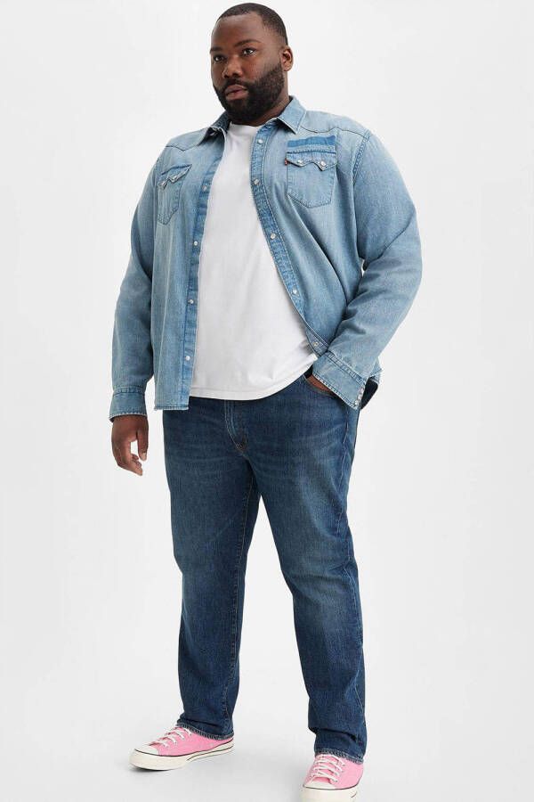 Levi's Big and Tall slim fit jeans 511 Plus Size med indigo worn in