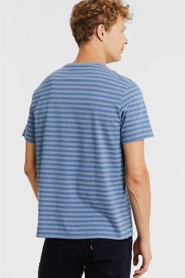 Levi's gestreept T-shirt sleek sunset blue