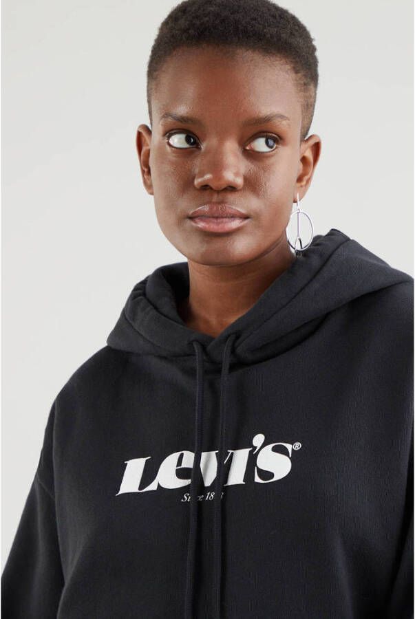 Levi's hoodie met logo zwart
