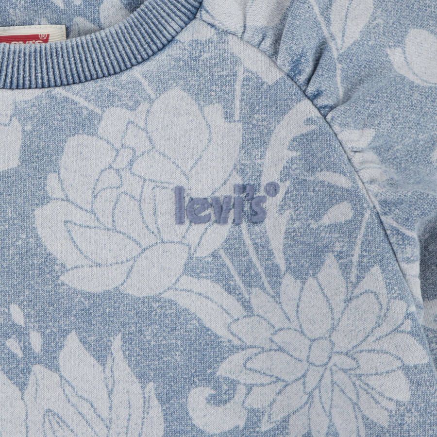 Levi's Kids gebloemde sweater lichtblauw