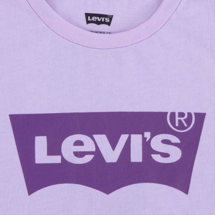 Levi's Kids T-shirt Batwing met logo paars