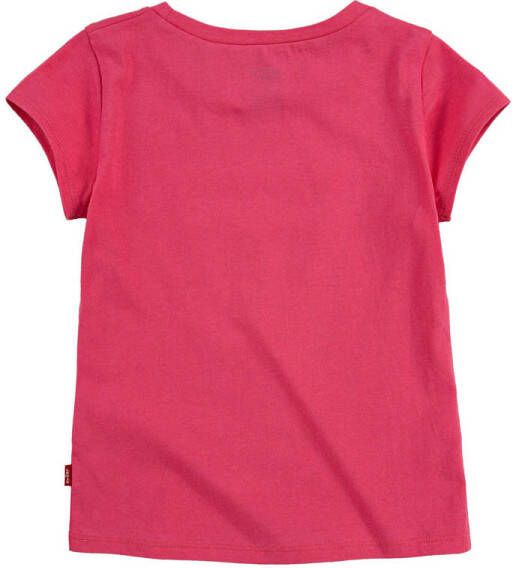 Levi's Kids T-shirt Batwing met logo roze