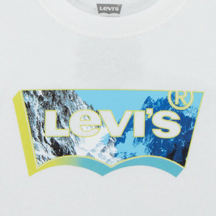 Levi's Kids T-shirt Batwing van biologisch katoen wit