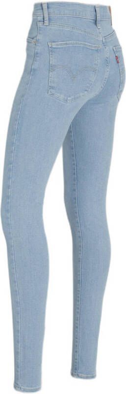Levi's Mile High waist super skinny jeans light indigo worn in