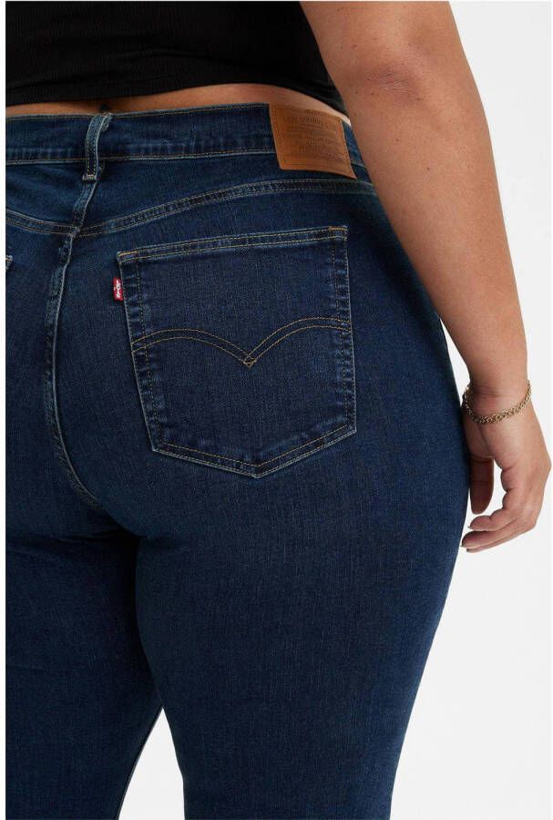 Levi's Plus 726 high waist flared jeans dark indigo worn in