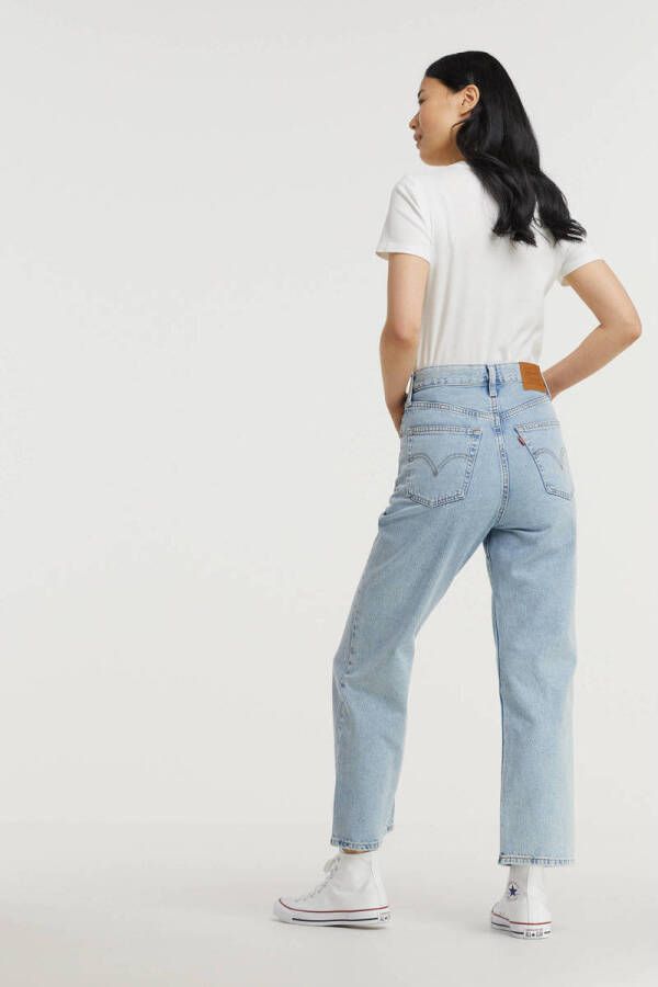 Levi's ribcage high waist straight fit jeans middle road