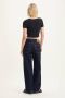 Levi's Zwart Katoenen T-Shirt met Knoopsluiting Black Dames - Thumbnail 5