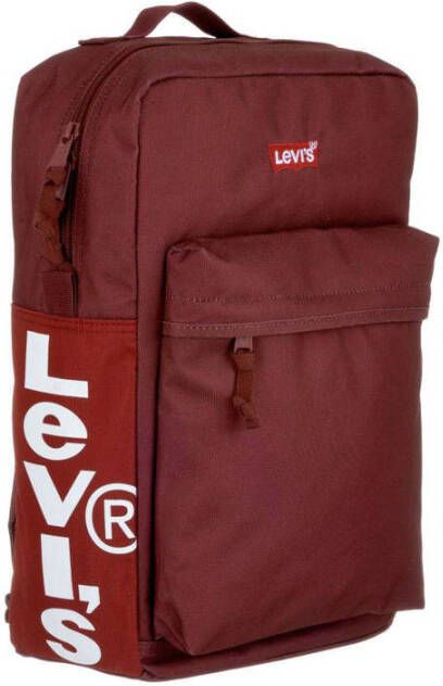 Levi's rugzak L-pack met logo donkerrood