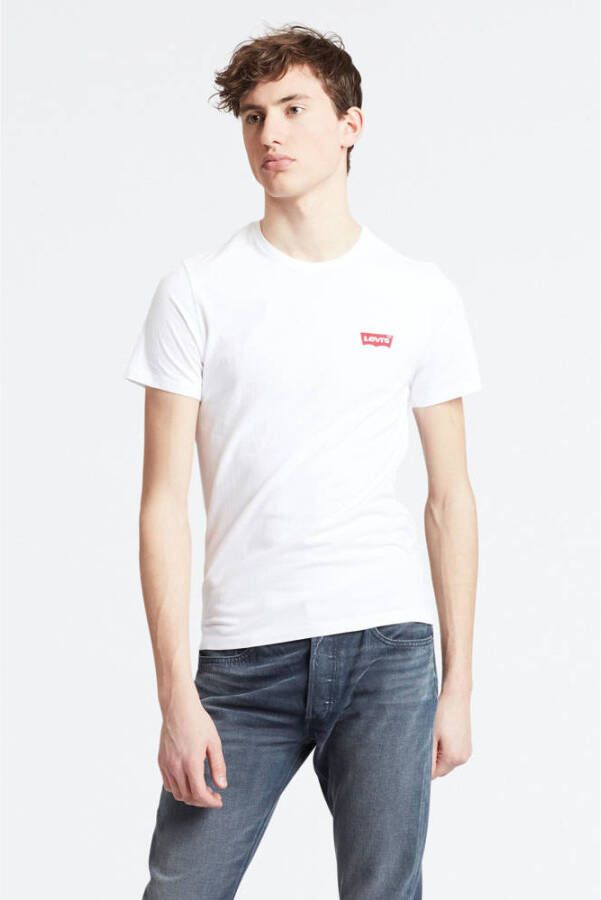 Levi's T-shirt grijs wit (set van 2)