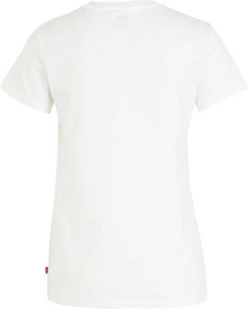 Levi's T-shirt met logo wit goud