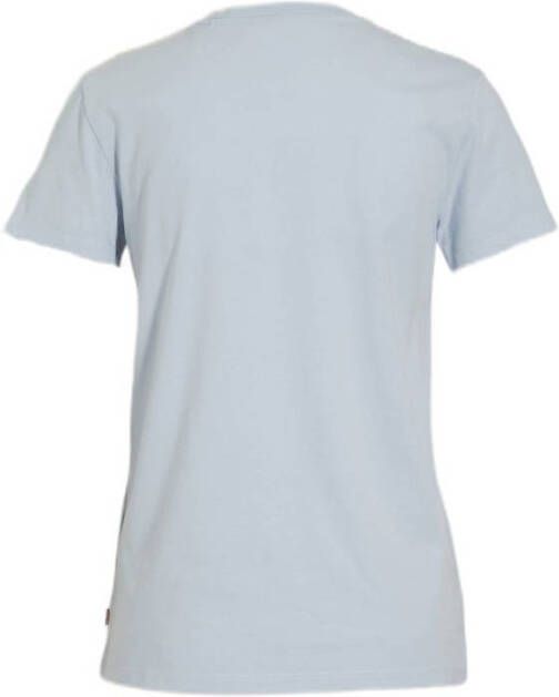 Levi's T-shirt Perfect Tee met logo grijsblauw