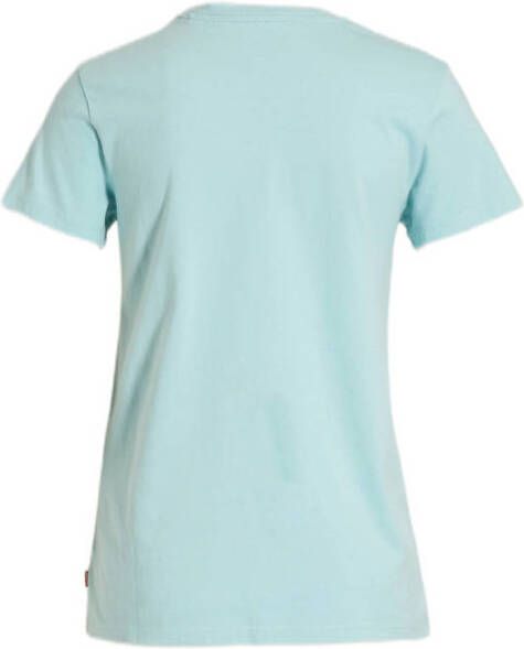 Levi's T-shirt Perfect Tee met logo lichtblauw
