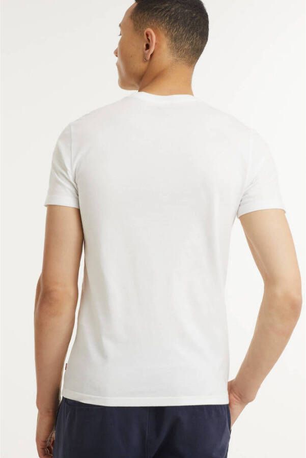 Levi's T-shirt (set van 2) wit donkerblauw