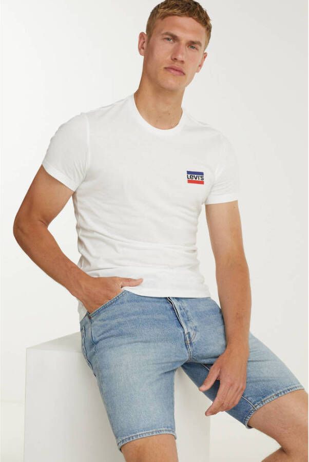 Levi's T-shirt (set van 2) wit grijs