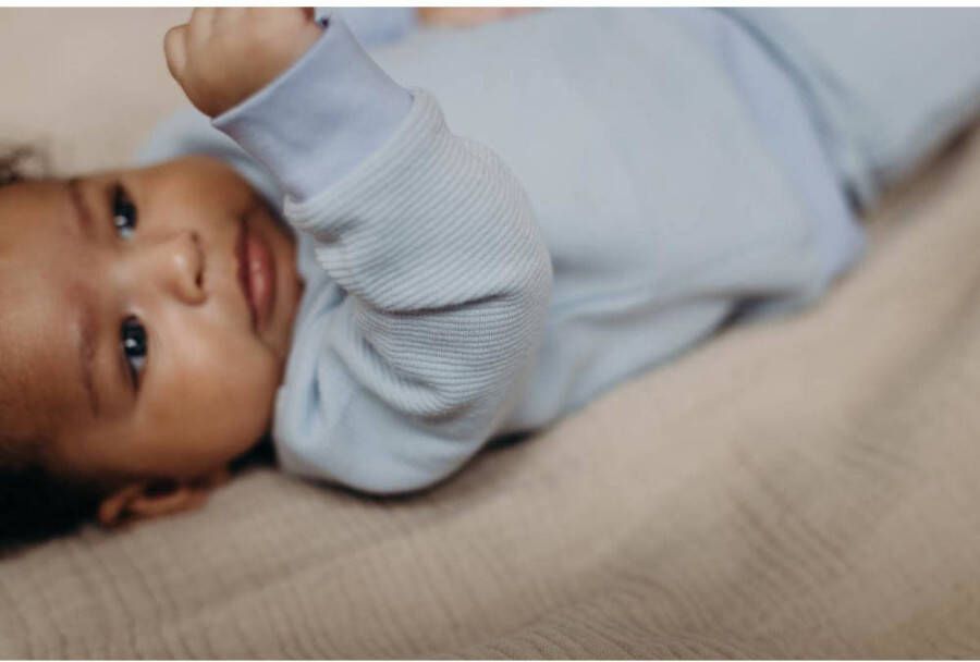 LEVV baby gestreepte sweater LNEELTJENOS blue dust