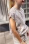 LEVV top LDJADA met all over print zand beige lichtblauw - Thumbnail 3