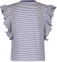 LIKE FLO Meisjes Tops & T-shirts Stripe Jersey Ruffle Tee Blauw wit Gestreept - Thumbnail 5