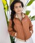 Like Flo zomerjas met all over print bruin Meisjes Polyester Capuchon All over print 128 - Thumbnail 2