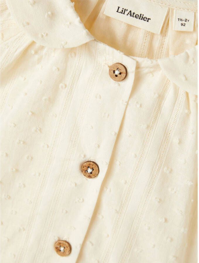 LIL' ATELIER MINI blouse NMFDANY van biologisch katoen off white